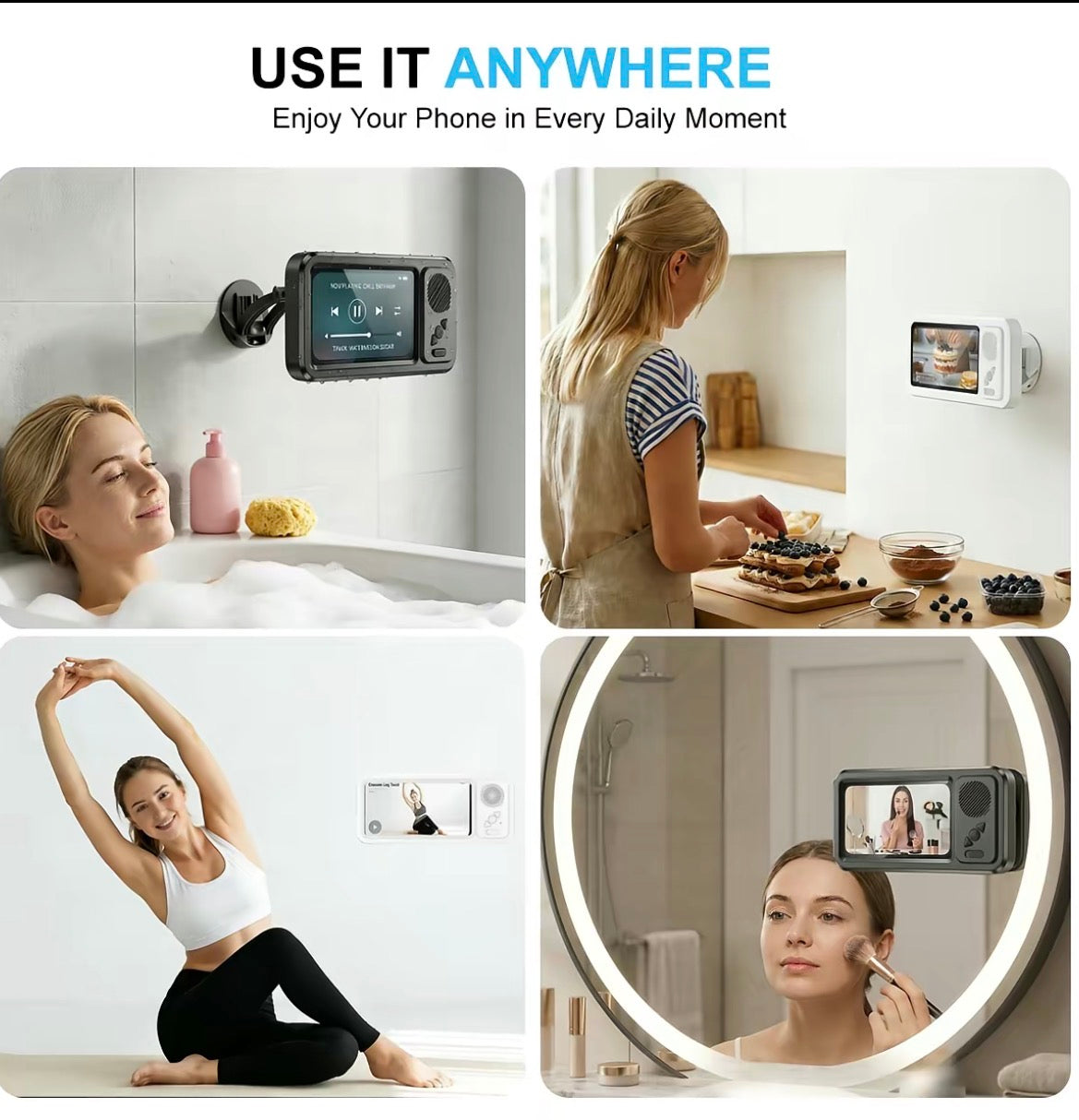 shower phone holder