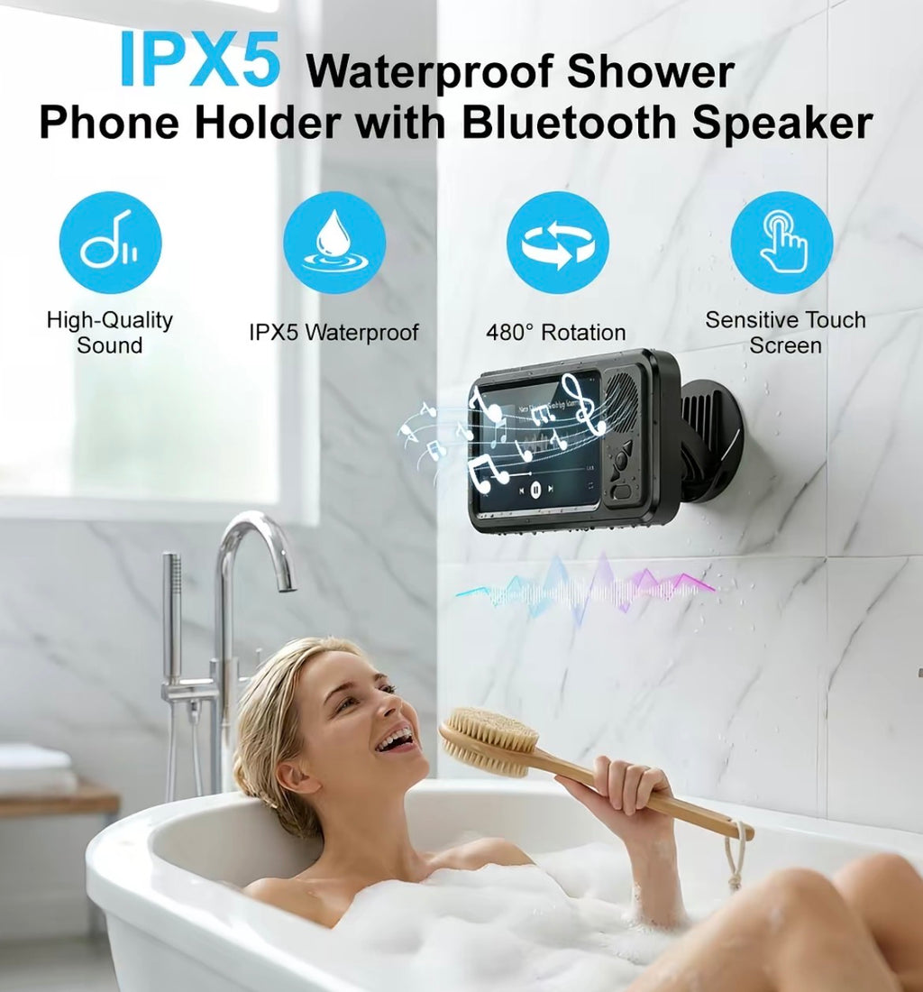 shower phone holder